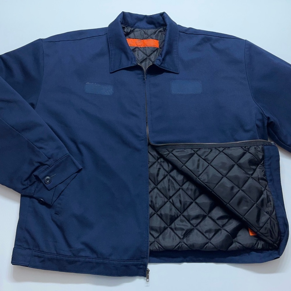 Red Kap Insulated Jacket Mens Size XXL Navy Blue Quilt Lined Mechanics Workwear